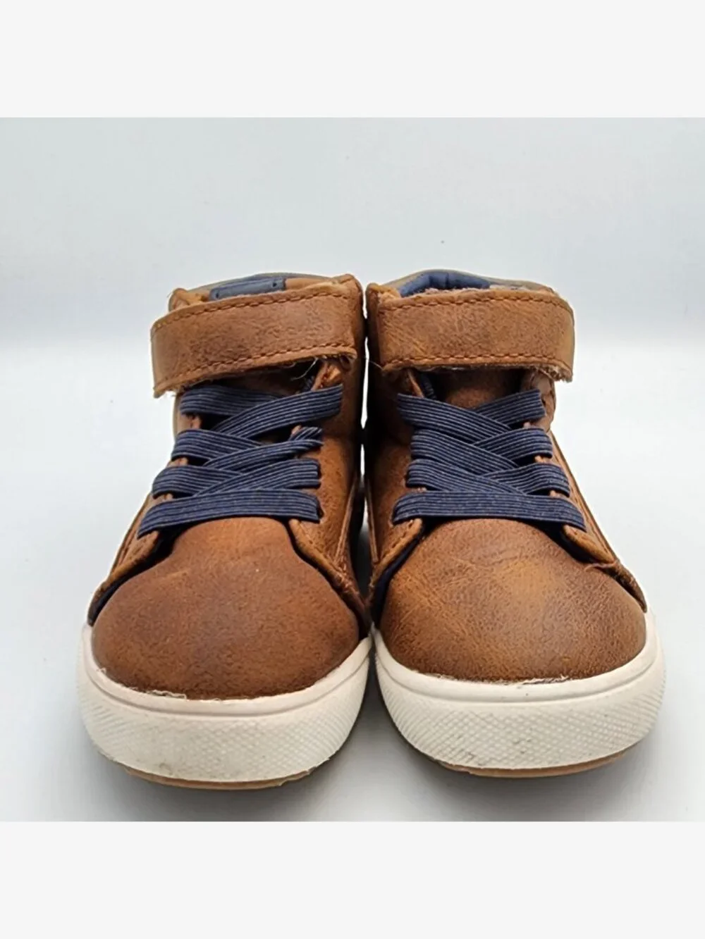 Brown Strap High-Top Lace-Up Boots | Kid's 7